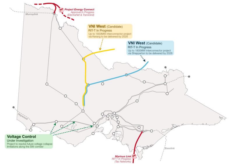 AEMO charts "transmission roadmap" to guide Victoria to 50pct