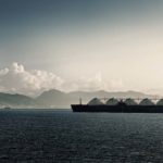 Liquefied natural gas lng carrier ship with five tanks 1200 - optimised