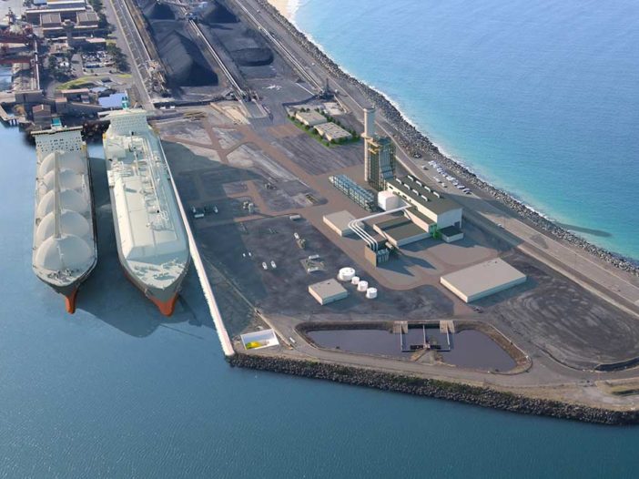 An artist impression of the proposed Port Kembla Energy Hub. Photo Credit: GHD.