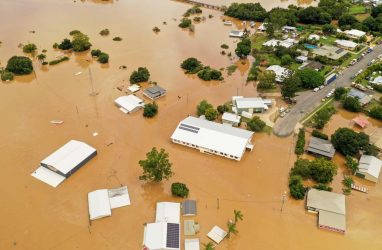 Flooding in Gympie, in Queensland, on 27 February (AAP Image/Supplied by Infinity Flights Photography).