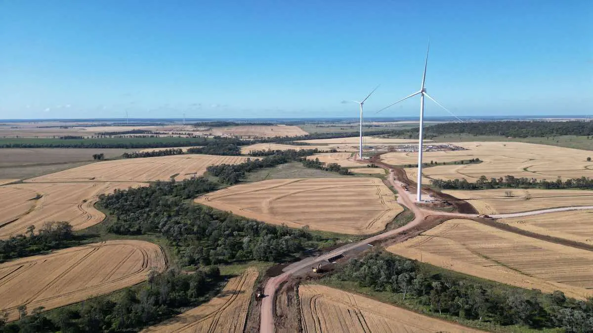 Vestas wind turbines and RES dulacca wind farm qld